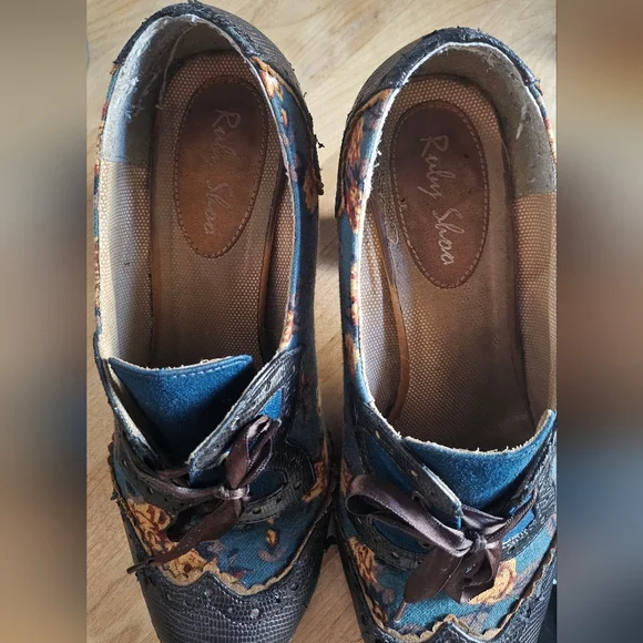 Floral Lace-Up Ruby Shoo Booties - Picture 5 of 7